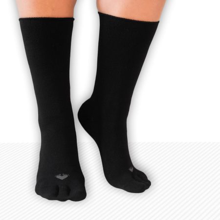 calcetin corrector alto negro gris