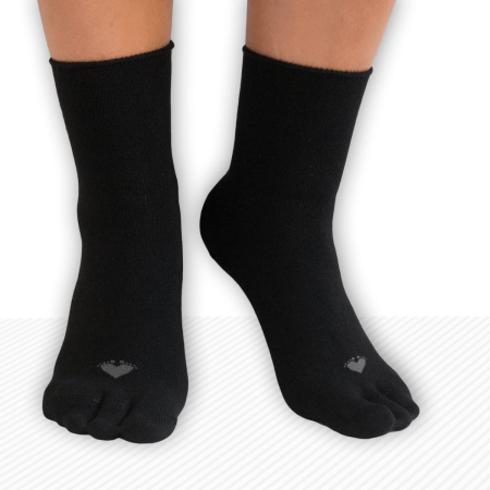 calcetin corrector bajo negro gris