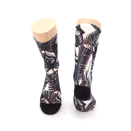 Calcetines AtTheTop Print HojasNegras 03
