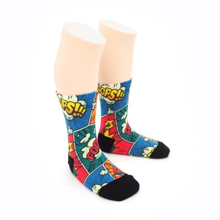 Calcetines Infantiles Valentin Print Comic Color 02