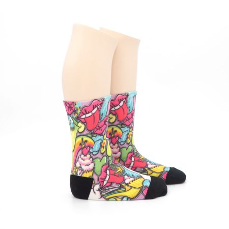 Calcetines Infantiles Valentin Print Lips Corto 01 1 scaled