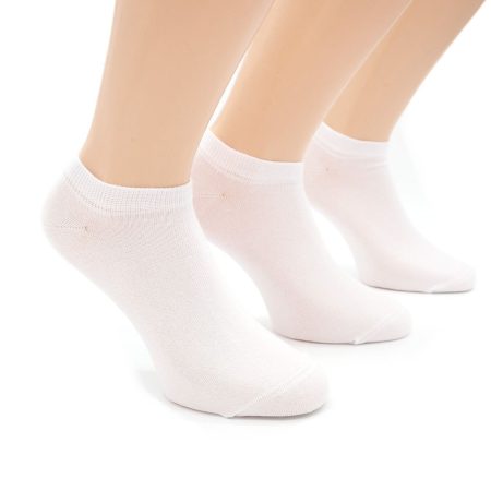 Pack 3 Calcetines Invisible Valentin Algodon peinado Blanco 3