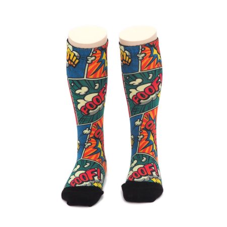 Calcetines Infantiles Valentin Print Comic Color Largo 02