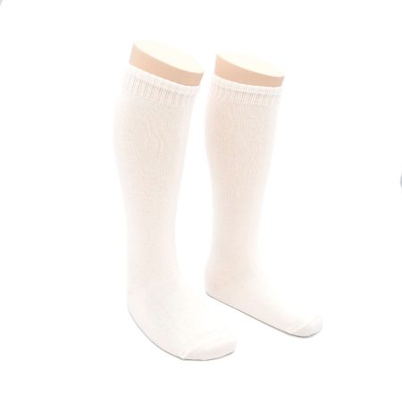 Calcetin Alto Infantil Basic Valentin Blanco 01