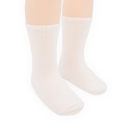 Calcetin Bajo Infantil Liso Blanco 01