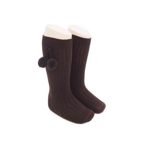 Calcetin Borla Infantil Valentin Marron 01