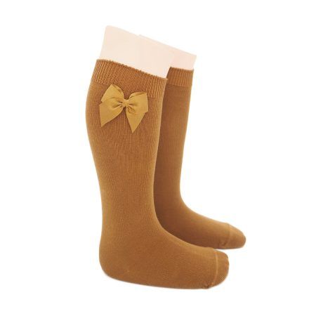Calcetin Alto Lazo Infantil Valentin Camel