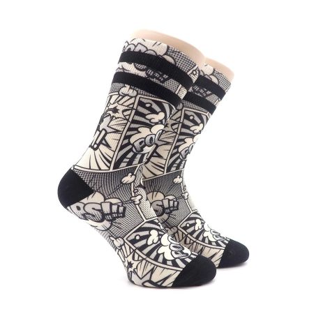 Calcetines AtTheTop Print ComicBlack Deportivo Tecnico SoftAir Rayas 01
