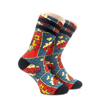 Calcetines AtTheTop Print ComicColor Deportivo Tecnico SoftAir Rayas 01
