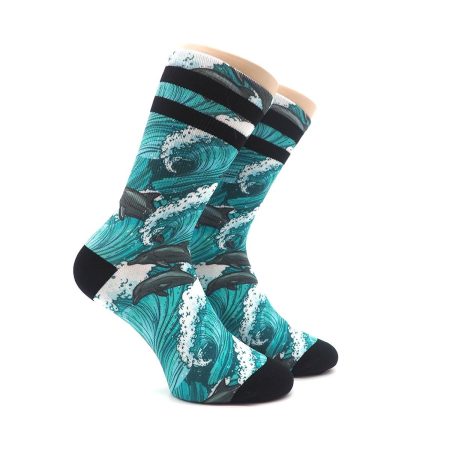 Calcetines AtTheTop Print Delfines Deportivo Tecnico SoftAir Rayas 01