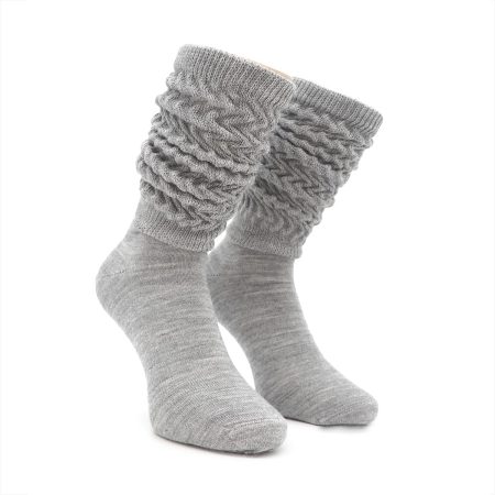 Calcetines Calentadores Trenzados Valentin Color Gris 01