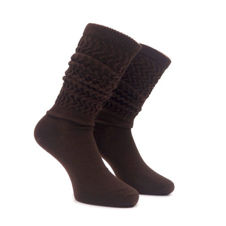 Calcetines Calentadores Trenzados Valentin Color Marron 02