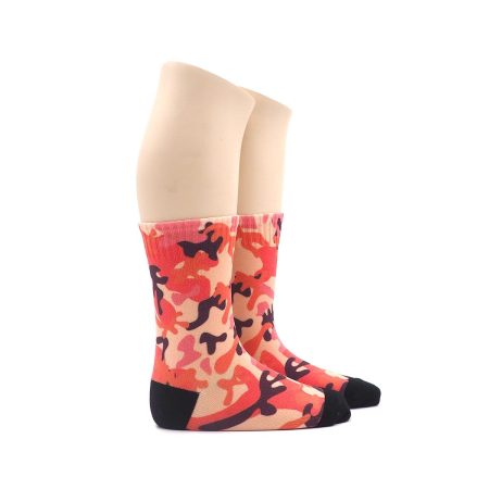 Calcetines Infantiles Valentin Print Camuflaje rosa 02