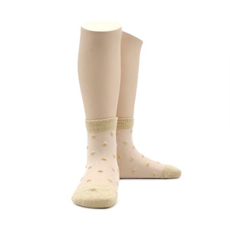 Calcetin Infantil Dorado Aluminio 01