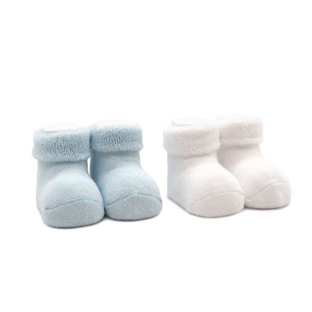 Calcetin Bebe Valantin Celeste Blanco 01