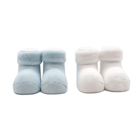Calcetin Bebe Valantin Celeste Blanco 02