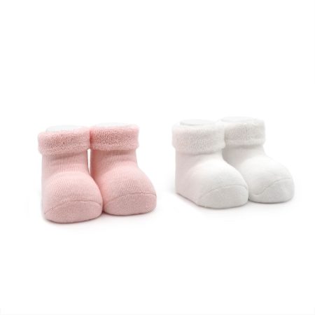Calcetin Bebe Valantin Rosa Blanco 01