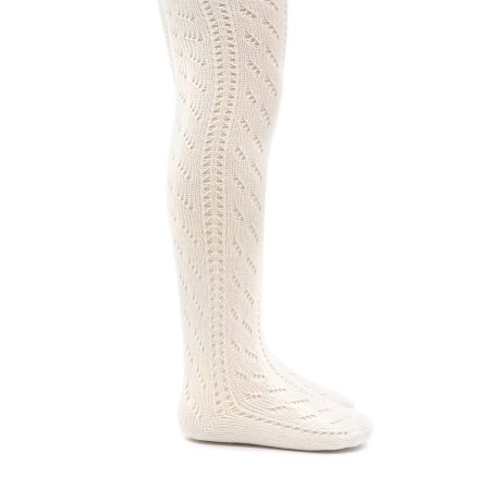 Leotardo calado infantil Valentin color blanco 001
