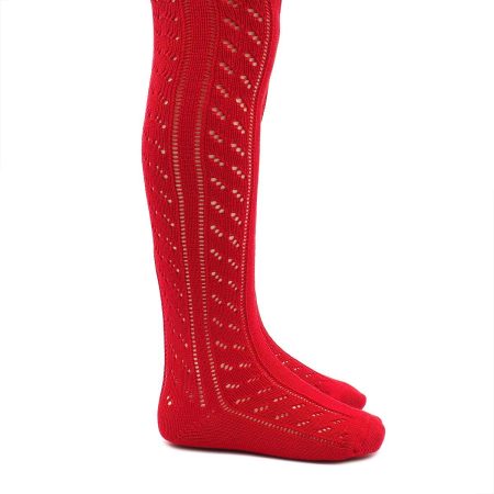 Leotardo calado infantil Valentin color rojo 001