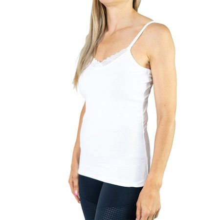 camiseta mujer interior tirante puntilla blanca 01