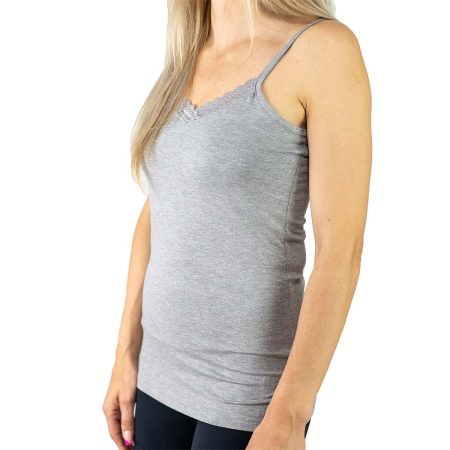 camiseta mujer interior tirante puntilla gris 01
