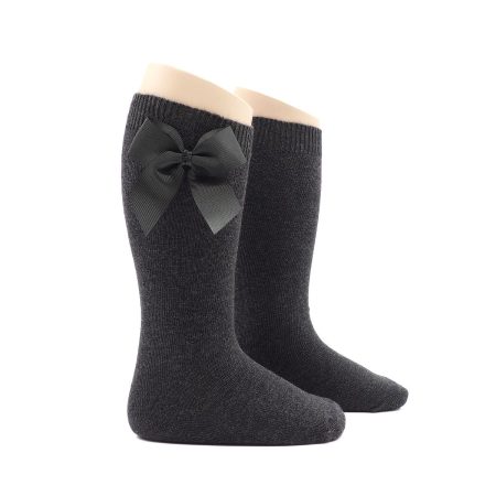 Calcetin Alto Lazo Grande Infantil Valentin Gris Marengo 01